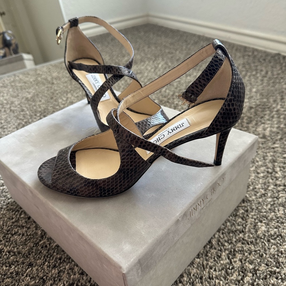 Jimmy Choo Snakeskin Patterned Heels
